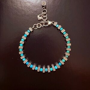 Brighton Sterling Silver and Blue Beaded Bracelet